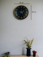 36 Cm Kahverengi Modern Duvar Saati - Görsel 5