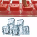 BUFFER® 12li Kapaklı Yapışmaz Silikon Tabanlı Plastik Küp Buz Kalıbı - Görsel 3