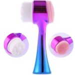 BUFFER® Çift İşlevli Renkli Cilt Yüz Temizleme Fırçası Peeling Masaj Etkili Gözenek Temizleyici Alet - Görsel 7