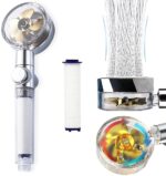 BUFFER® Turbo Pervaneli ve Filtreli Su Tasarruflu 360 Derece Dönebilen Tazyikli Duş Başlığı