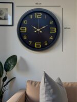 Prime Black 40 cm Metal Modern Tasarım Duvar Saati - Görsel 5