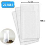 BUFFER® 26 Adet Pratik Kullan At Çay,Bitki Çayı,Filtre Kahve Demleme Poşeti Süzgeci - Görsel 5