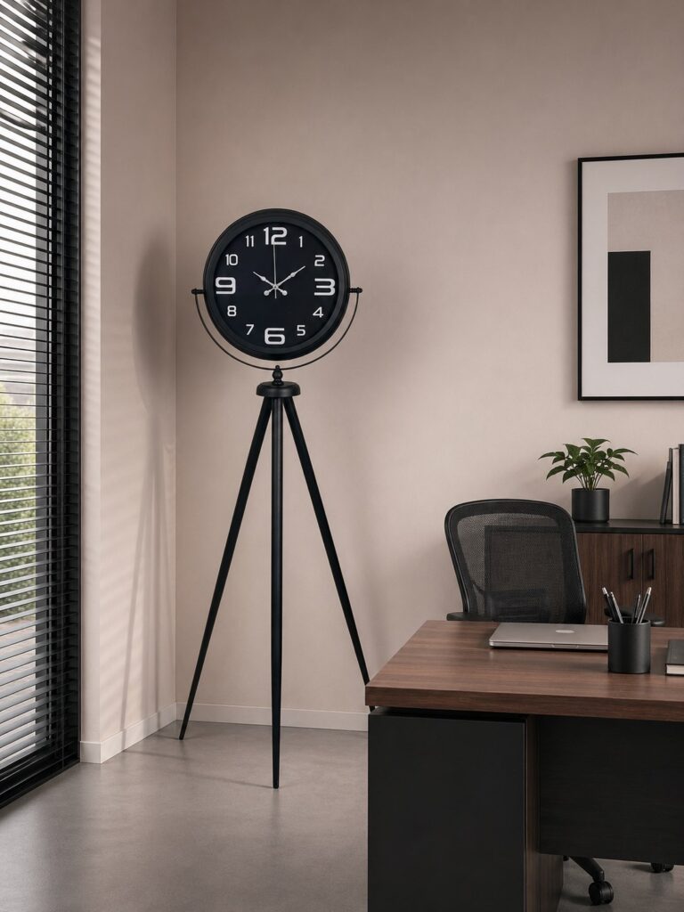 Siyah Zarafet Tripod Ayaklı Saat
