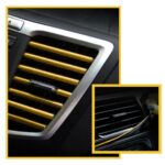 BUFFER® Gold Araba Oto Trim Dekorasyon Şeridi Kauçuk Elastik Kolay Kurulum 5 metre Şerit Bant - Görsel 3