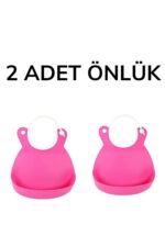 BUFFER® Çocuk Bebek Mama Önlüğü Dökülme Engelleyici Bükülebilir Pembe - Görsel 8