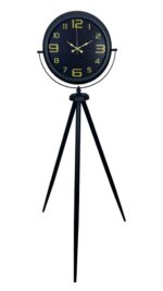 Gold Rakamlı Siyah Tripod Ayaklı Saat - Görsel 3