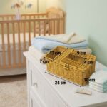 BUFFER® Bölmeli Kapaklı Doğal Rattan Görünümlü Hasır Makyaj, Takı ve Havlu Düzenleyici – Peçetelikli Çok Amaçlı Masaüstü Organizer Sepet - Görsel 5