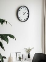 36 Cm Gri Sade Dekoratif Duvar Saati