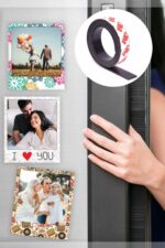 Yapışkanlı Şerit Mıknatıs Magnet Kes Kullan Güçlü Sağlam Rulo Çıkarılması Kolay Siyah 2cm x 1 mt - Görsel 7