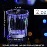Mey İthalat® Renkli Led Parlayan Fiber Optik Glow Işıklı Bardak 5,5 x 5,5 cm 1 Adet - Görsel 5