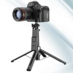 BUFFER® Fotoğraf Makinası ve Telefon Takılabilen 2si 1 Arada 2.2m Uzayan Selfie Çubuğu Kumandalı Tripod - Görsel 4