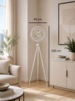 Royal White Gold Roma Rakam Tripod Ayaklı Saat - Görsel 4