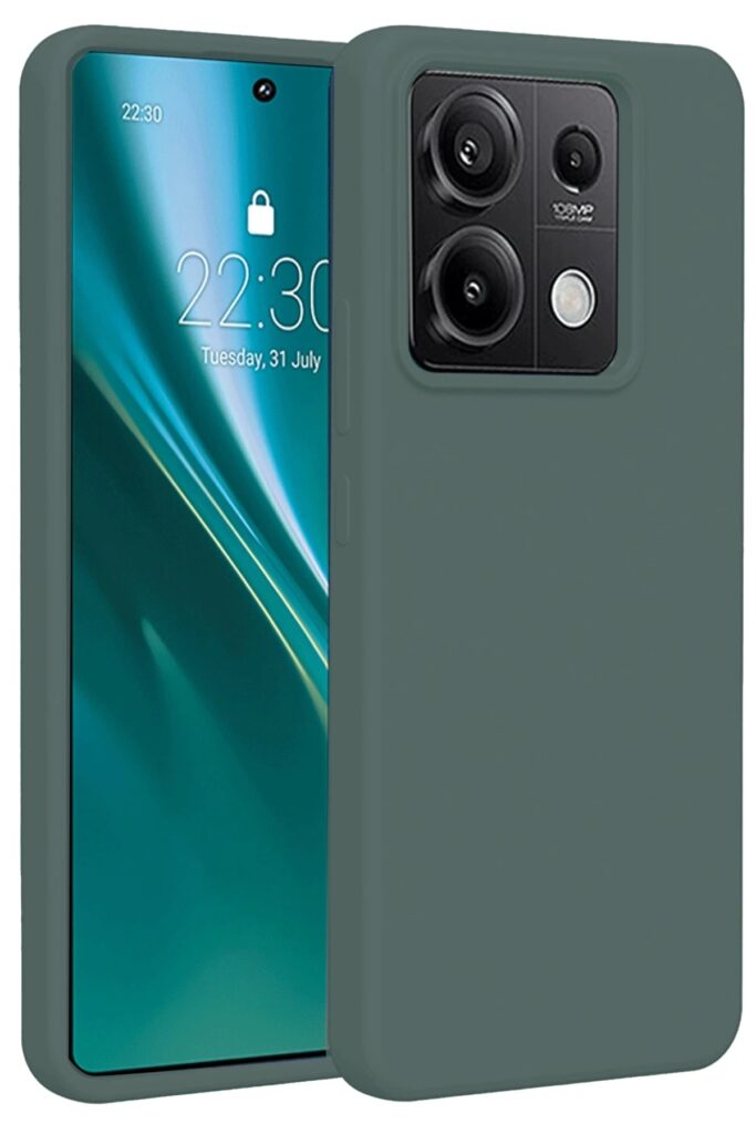 Mey İthalat®   Redmi Note 13 4G Kılıf First Silikon - Koyu Yeşil