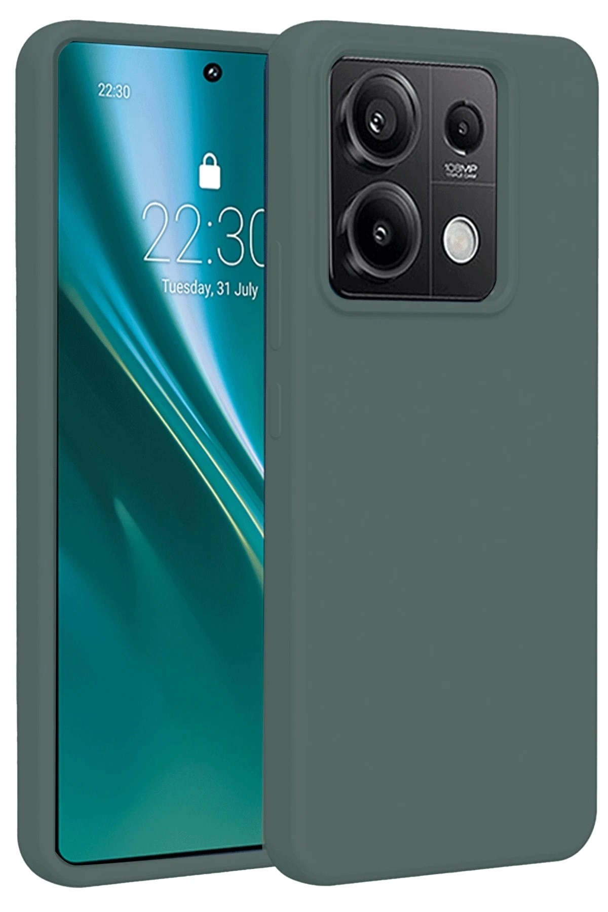 Mey İthalat® Redmi Note 13 4G Kılıf First Silikon - Koyu Yeşil Mey İthalat® Redmi Note 13 4G Kılıf First Silikon - Koyu Yeşil