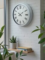 White Prime Roma Rakamlı 40 Cm Metal Duvar Saati - Görsel 2