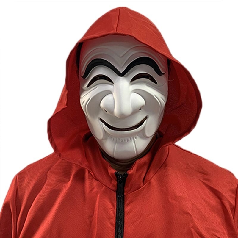 Mey İthalat® Koreli Hırsız Teatral Hahoe Maskesi - Para Heist Maskesi - Dali Maskesi