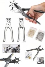 BUFFER® 3lü Kolay Kemer Deri Delik Açma Delme Aleti Delici Pensesi Delgeç Seti - Görsel 5