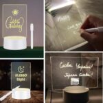 BUFFER® USB Kablolu Işıklı Kendiliğinden Beyaz Kalemli-Silgili Kreatif 3D Görselleştirme LED Lambası - Görsel 4
