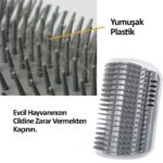 BUFFER®  Pratik Kedi Tüyü Kaşıma Ve Tarama Aparatı Duvara Monte Kaşıma Aleti - Görsel 3