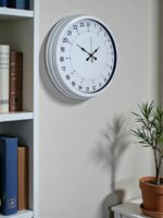 Beyaz 40 Cm Metal 24 Saat Göstergeli Özel Tasarım Duvar Saati - Görsel 2