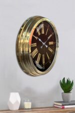 40 cm Metal Gold Roma Rakamlı Duvar Saati - Görsel 4
