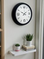 Sade & Şık Siyah 40 Cm Metal Dekoratif Duvar Saati - Görsel 2