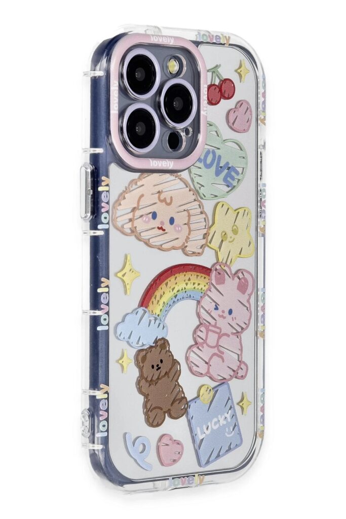 Mey İthalat®  iPhone 15 Pro Max Kılıf Reflexion Desenli Kapak - Desen 4