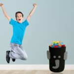 BUFFER® Sevimli Keçe Fil Desenli Çocuk Bebek Odası Kirli Çamaşır Sepeti Oyuncak Saklama Kutusu - Görsel 2
