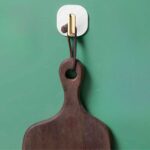 BUFFER® 2li Yapışkanlı Retro Askılık Dolap Kapak Kulpu Beyaz - Görsel 2