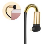 BUFFER®  3.5mm AUX Kablosu Jak Erkek Erkek L Tipi 1 Metre Ses Aktarım Kablosu - Görsel 3