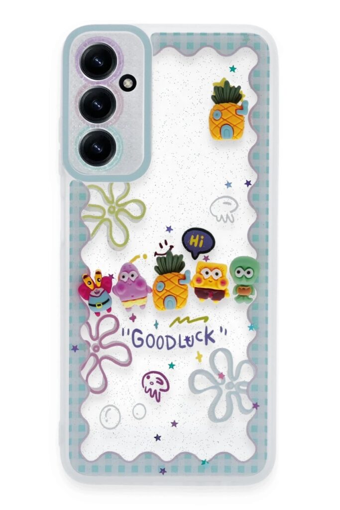 Mey İthalat®  Samsung Galaxy A25 5G Kılıf Sweet Desenli Silikon Kapak - Açık Mavi