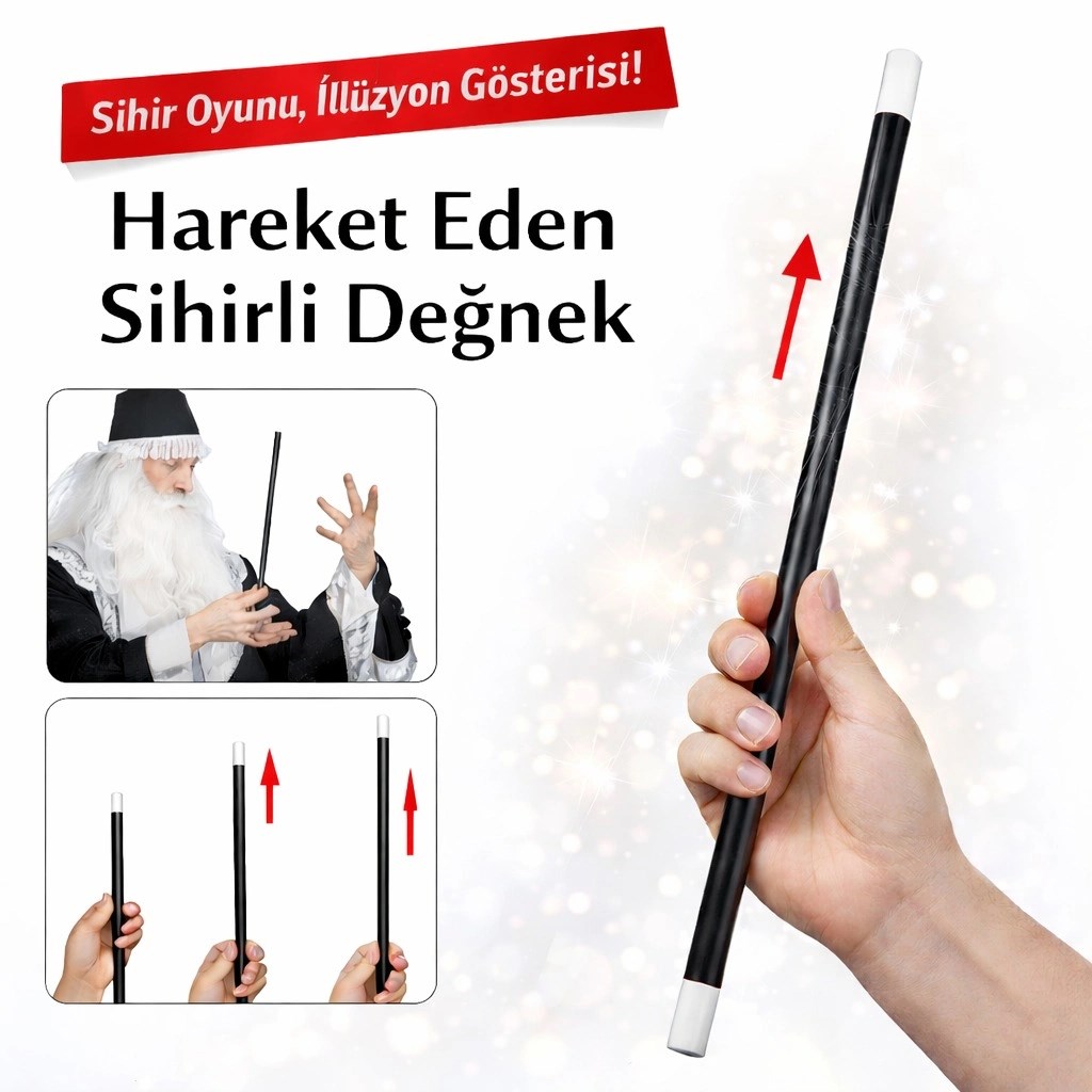 Mey İthalat® Hareket Eden Sihirli Değnek Çubuk 24 cm