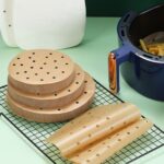 BUFFER® 50 Adet Air Fryer Pişirme Kağıdı Tek Kullanımlık Gıda Pişirme Kağıdı Delikli Yuvarlak Model - Görsel 5