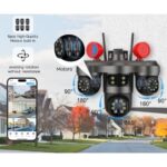Solar 4G 3 MP + 3MP + 3MP 3 KAMERALI KABLOSUZ GÜVENLİK KAMERASI BS-55G - Görsel 2