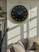 Vintage 40 Cm Metal Modern Duvar Saati - Görsel 5