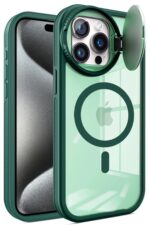Mey İthalat®  iPhone 14 Pro Max Kılıf Teleskop Lens Magsafe Silikon Kapak - Koyu Yeşil - Görsel 2