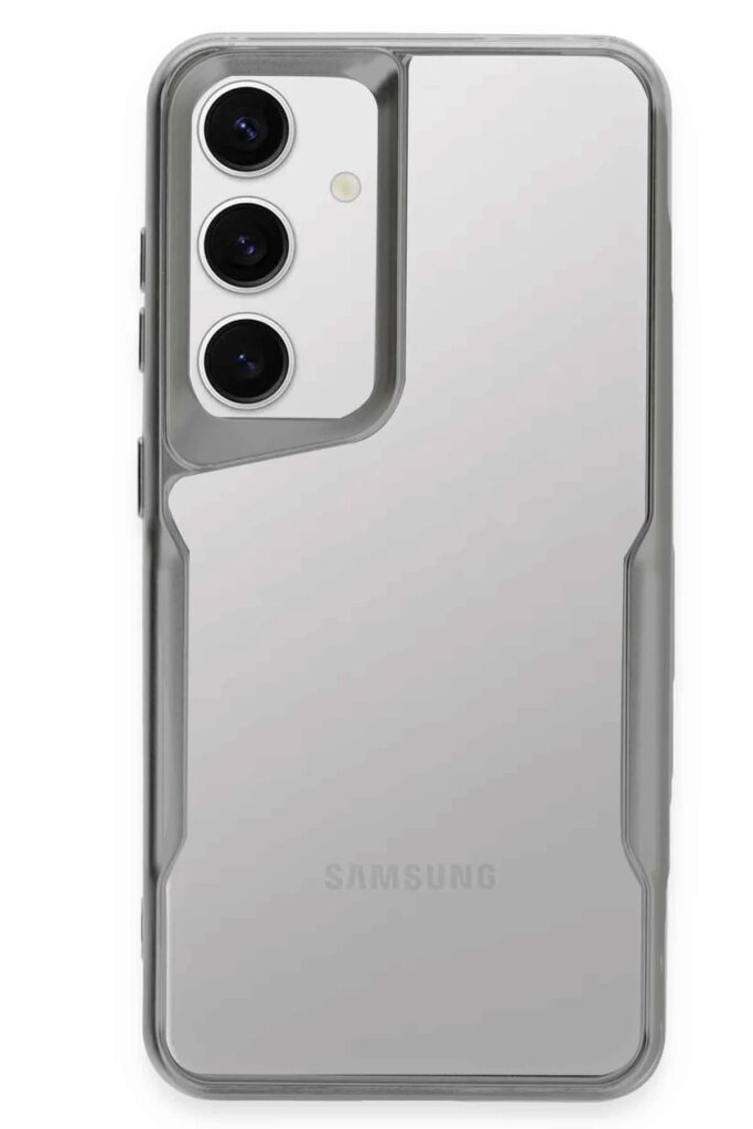 Mey İthalat®  Samsung Galaxy S24 Kılıf Boyi Silikon Kapak - Gümüş