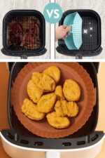 BUFFER® Renkli Isıya Dayanıklı Yıkanılabilir Silikon Fırın Ve Airfryer Yuvarlak Model Pişirme Matı 20 Cm - Görsel 2