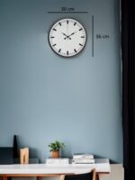 36 Cm Gri Sade Dekoratif Duvar Saati - Görsel 5