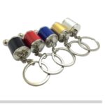BUFFER® Hareketli Araba Vites Anahtarlık Altı Hız Manuel Vites Dişli Shifter Topuzu Metal Anahtarlık - Görsel 3