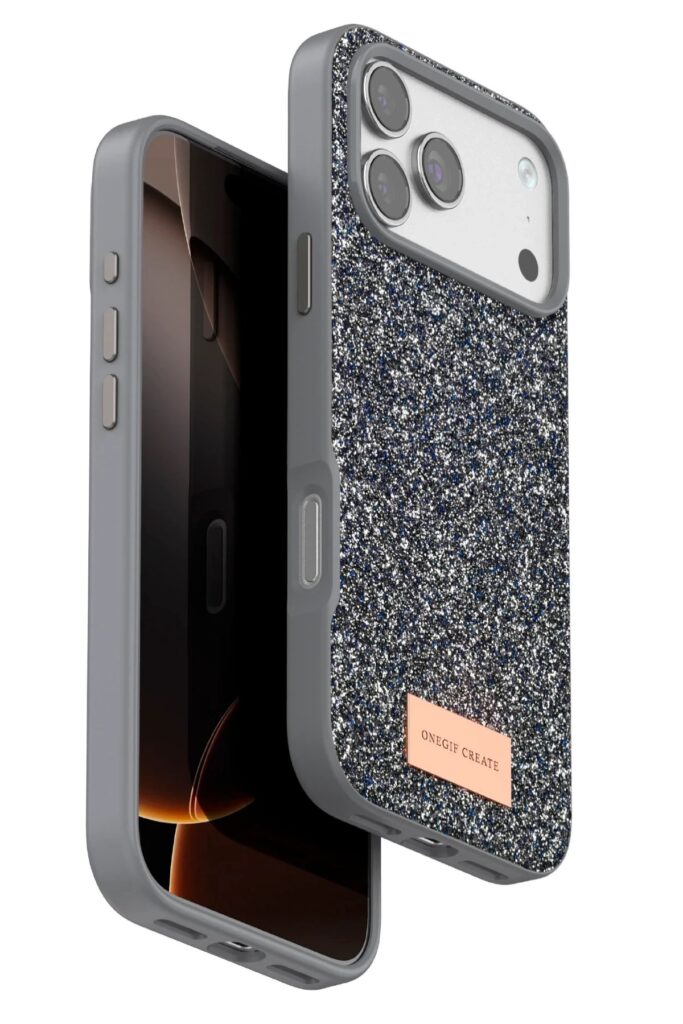 Mey İthalat®   iPhone 17 Pro Max Bright Simli Kapak - Gümüş