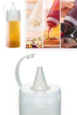 BUFFER® Şeffaf Kapaklı Sızdırmaz Yağlık Sosluk Şişesi Plastik Yağdanlık 400 ml AP-9028 - Görsel 7