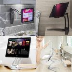 BUFFER® 360 Derece Dönebilen Mutfak Masaüstü Telefon Tablet Tutucu Ayarlanabilir Esnek Ayaklı Metal - Görsel 8
