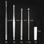 BUFFER® 6 Parça Paslanmaz Çelik Kulak Balmumu Toplayıcı Çıkarıcı Temizleyici Bakımı Çubuk Seti - Görsel 3