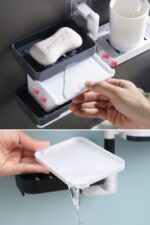 BUFFER® Çoklu Sabun Tutucu Fonksiyonel Banyo Sabunluk - Görsel 6
