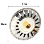 BUFFER® Paslanmaz Çelik Mutfak Evye Lavabo Süzgeci Lavabo Gideri Atık Gıda Tıpası - Görsel 5