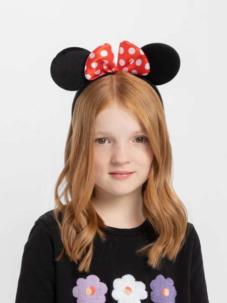 Mey İthalat® Kırmızı Fiyonklu Minnie Mouse Taç Fare Tacı Kafa Bandı