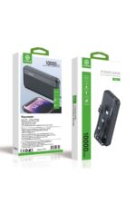 BUFFER® 10000 mAh Micro Type-C USB Lightning 4 Kablolu Hızlı Kablosuz Şarj Powerbank - Görsel 4