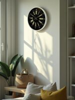 36 Cm Krem Dekoratif Duvar Saati - Görsel 3