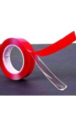 BUFFER® 2 Metre Güçlü Yapışkanlı Çift Taraflı Slikon Pratik Şeffaf Bant - Görsel 8